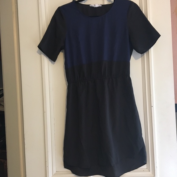 BCBGENERATION Black/Navy Mini Dress Zipper Detail - Picture 2 of 6